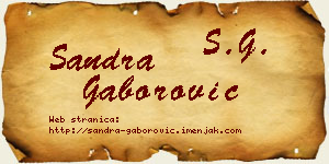 Sandra Gaborović vizit kartica